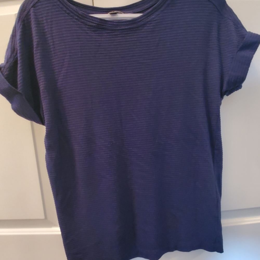 Mario Serrani Blue Short Sleeve Casual Blouse
